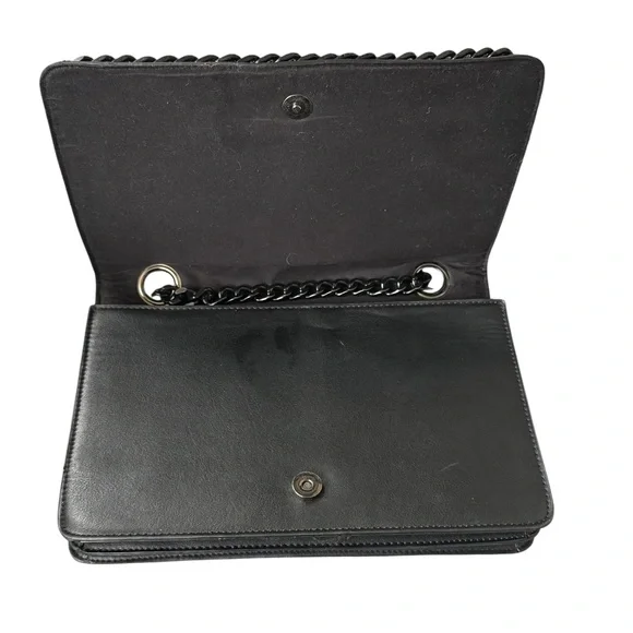 Aldo Greenwald black quilted chain detail crossbody bag - Picture 10 of 12